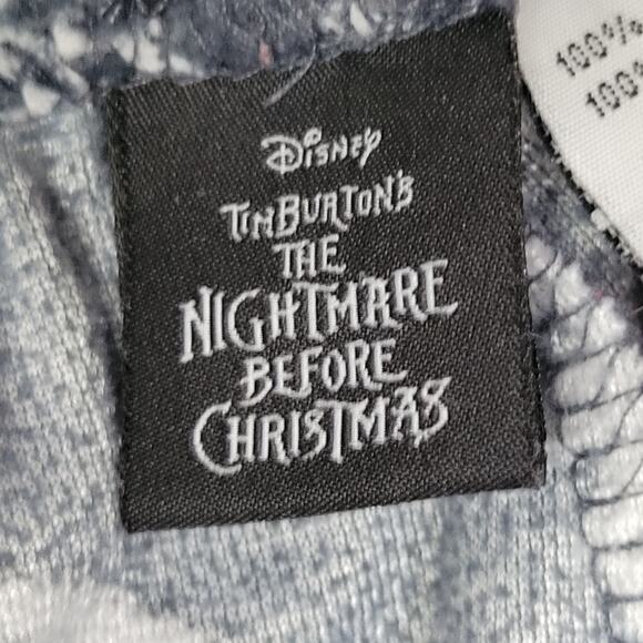 Disney Nightmare Before Christmas Fleece Lounge Pant Small Drawstring Button Fly - Picture 3 of 8